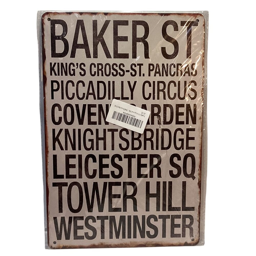 Nostalgic London Places Media Golden Era Pin Up Art Tin 12"x 8" Sign New